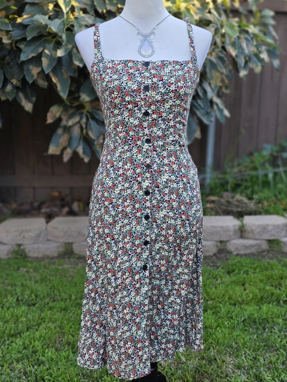 Reformation Persimmon Floral Midi Dress Size 4